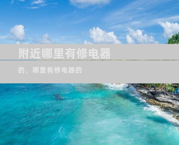 附近哪里有修电器的，哪里有修电器的