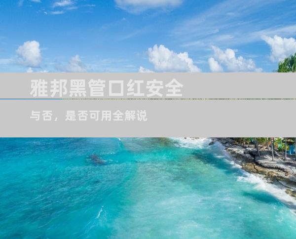 雅邦黑管口红安全与否，是否可用全解说