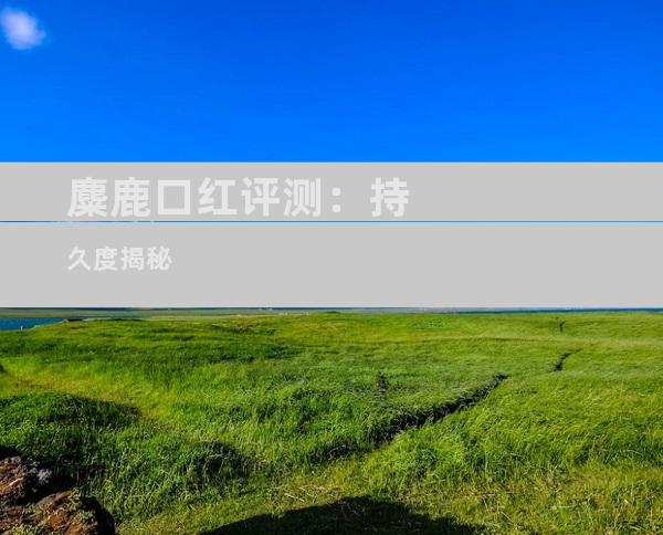 麋鹿口红评测：持久度揭秘